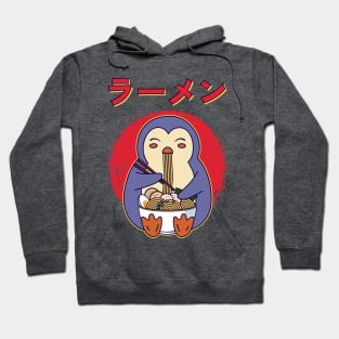 Kawaii Penguin Eating Ramen Noodles Cute Asian Food Hoodie